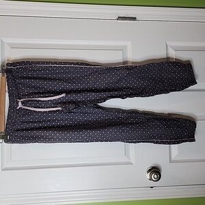 Victoria's Secret Dark Gray and Light Pink Polka Dot Pajama Pants, Women's Small